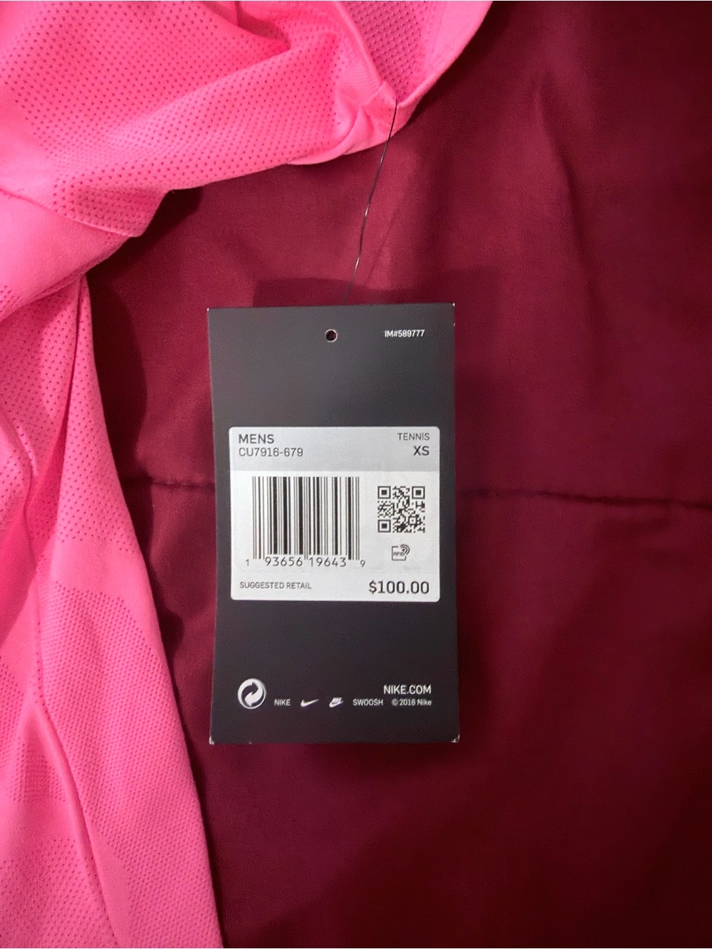 Nike Men’s Pink Short Sleeve Dri-FIT Tee - Picture 3 of 7